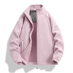 Men's fleece jacket with stand-up collar, wind-resistant microfleece and zippered pockets Fashion Glam