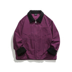 Unisex Boxy-Workwear-Jacket made of canvas with cord collar, zipper and applied flap pockets Fashion Glam