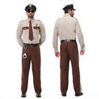 Men's police costume with decorative uniform and accessories Fashion Glam