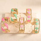 Women's Open Bangle with Elegant Leaf Design Fashion Glam