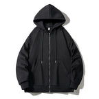 Men's hoodie zip-up jacket with full zip, oversized fit, and raglan sleeves Fashion Glam