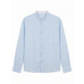 Men's Lightweight Cotton Oxford Shirt with Stand Collar and Chest Pocket Fashion Glam