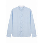 Men's Lightweight Cotton Oxford Shirt with Stand Collar and Chest Pocket Fashion Glam