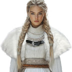 Women's Short Faux Fur Shoulder Cape with Bolero-Like Silhouette Fashion Glam