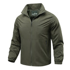 Men's lightweight windproof transitional jacket with high collar and zipper Fashion Glam