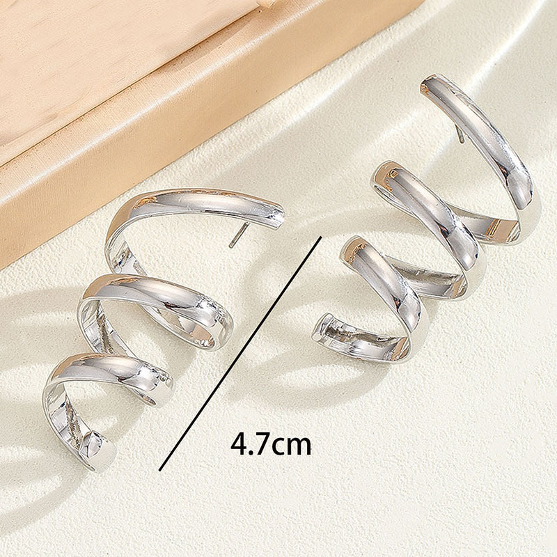 Women's Hanging Earrings with Elegant, Curved Design Fashion Glam