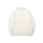 Unisex knit sweater with Henley button placket, contrast collar and boxy cut Fashion Glam
