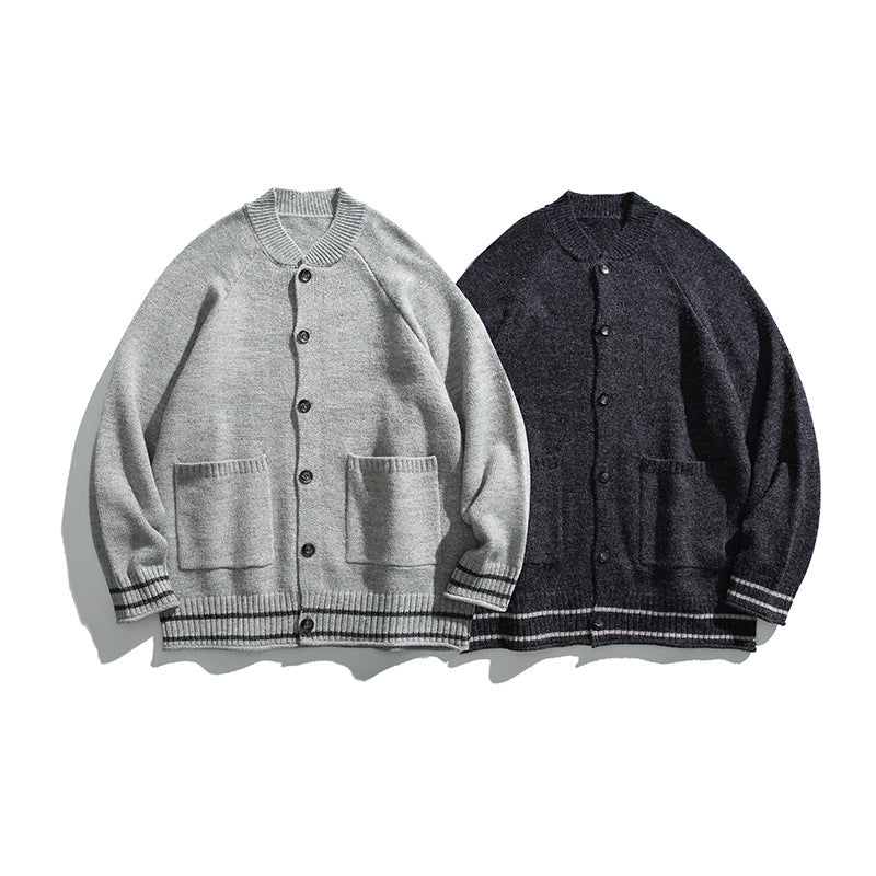 Unisex Boxy Cardigan made of fine knit with raglan sleeves and patch pockets Fashion Glam