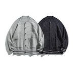 Unisex Boxy Cardigan made of fine knit with raglan sleeves and patch pockets Fashion Glam
