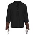 Unisex medieval tunic with front lacing and removable leather arm protectors Fashion Glam