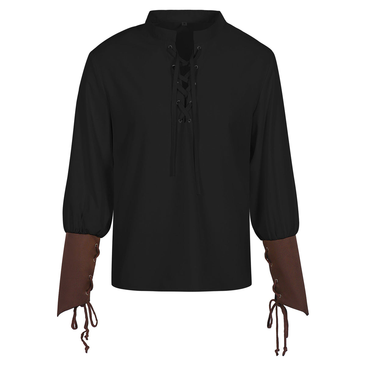 Unisex medieval tunic with front lacing and removable leather arm protectors Fashion Glam