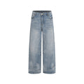 Women's Loose High-Waist Jeans made of lightweight Stonewashed Denim Fashion Glam