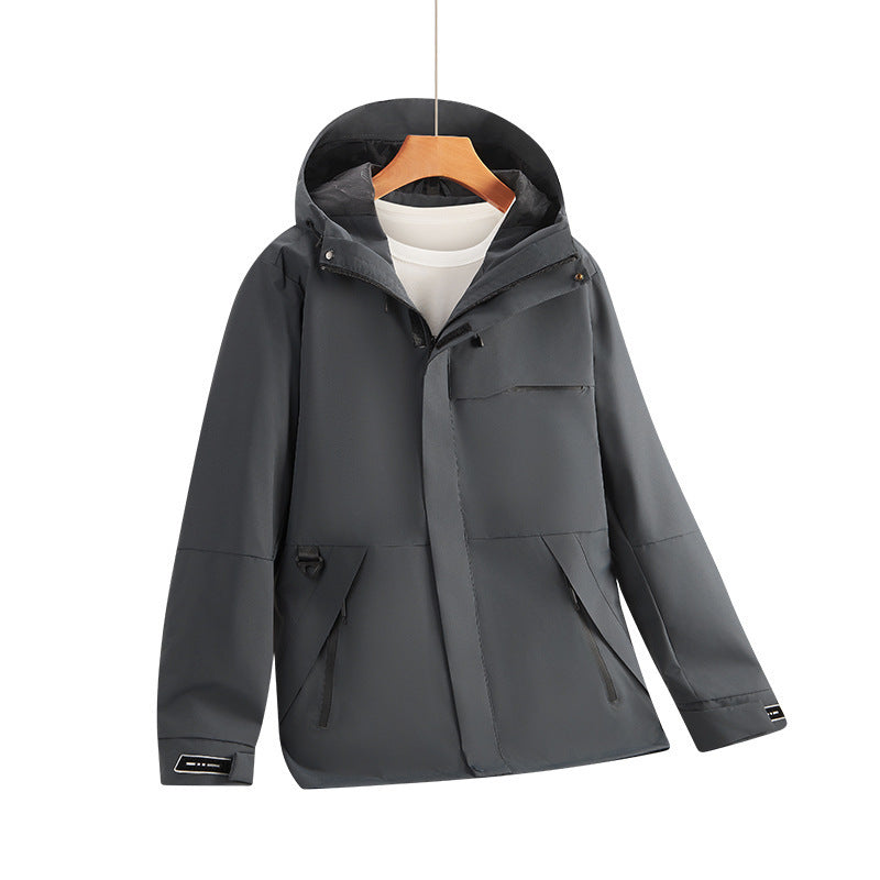 Men's Water-Repellent Softshell Hoodie Jacket with Concealed Zippers and Urban Cut Fashion Glam