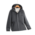 Men's Water-Repellent Softshell Hoodie Jacket with Concealed Zippers and Urban Cut Fashion Glam