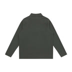 Unisex Chunky Knit Half-Zip Sweater with Stand Collar and Boxy Cut Fashion Glam
