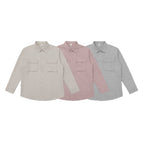 Unisex Overshirt made of structured knit blend with patch flap pockets Fashion Glam