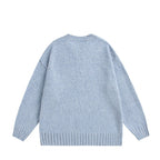 Unisex Oversize Fleece Sweater with V-Slit Collar and Boucle Look Fashion Glam