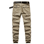 Men's cargo jogger pants with elastic hem, reinforced knees, and multi-functional pockets Fashion Glam