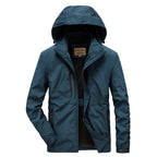 Men's Waterproof Softshell Jacket with Hood and Fleece Lining, Windproof and Breathable Fashion Glam
