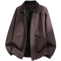 Men's Oversized Utility Blouson with Cord Collar, Flap Pockets and Elastic Hem Fashion Glam