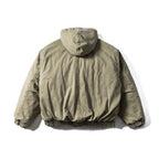 Unisex Boxy-Canvas-Hooded Jacket with Teddy Lining and Utility Pockets Fashion Glam