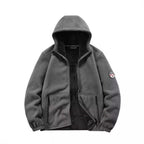 Men's Insulated Fleece Hoodie Jacket with Sherpa Lining and Two-Way Zipper Fashion Glam
