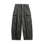 Men's cargo pants in baggy cut with drawstring and large flap pockets Fashion Glam