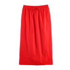 Women’s maxi skirt with elastic drawstring waistband and straight fall Fashion Glam
