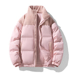 Men's quilted winter jacket with cord trim, high stand-up collar, and warm insulation Fashion Glam