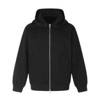 Unisex Boxy Hoodie Jacket in Minimal Style with Two-Way Metal Zipper and Concealed Side Seam Pockets Fashion Glam