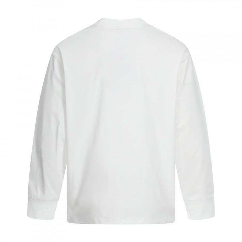 Unisex Long Sleeve Oversized Basic Shirt with Round Neck Fashion Glam