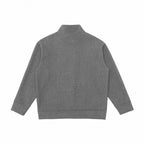 Unisex Boxy Knit Cardigan with Stand-Up Collar and Full Button Placket Fashion Glam
