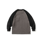 Unisex Casual Raglan Long Sleeve with Contrast Sleeves and Patch Pocket Fashion Glam
