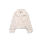 Women's short jacket made of high-pile faux fur in shaggy look Fashion Glam