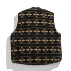Unisex Reversible Quilted Vest with Jacquard Fleece and Patch Pockets Fashion Glam