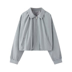 Women's short jacket in cropped bomber style with Kent collar, softshell look and elastic cuffs Fashion Glam