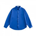 Unisex Loose-fitting oversized shirt made of cotton blend with Kent collar, chest pocket, and rounded hem Fashion Glam