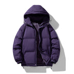 Unisex Padded Hooded Quilted Jacket with Thermal Insulation and Adjustable Hem Fashion Glam