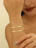 Ladies' bangle with elegant curved design Fashion Glam