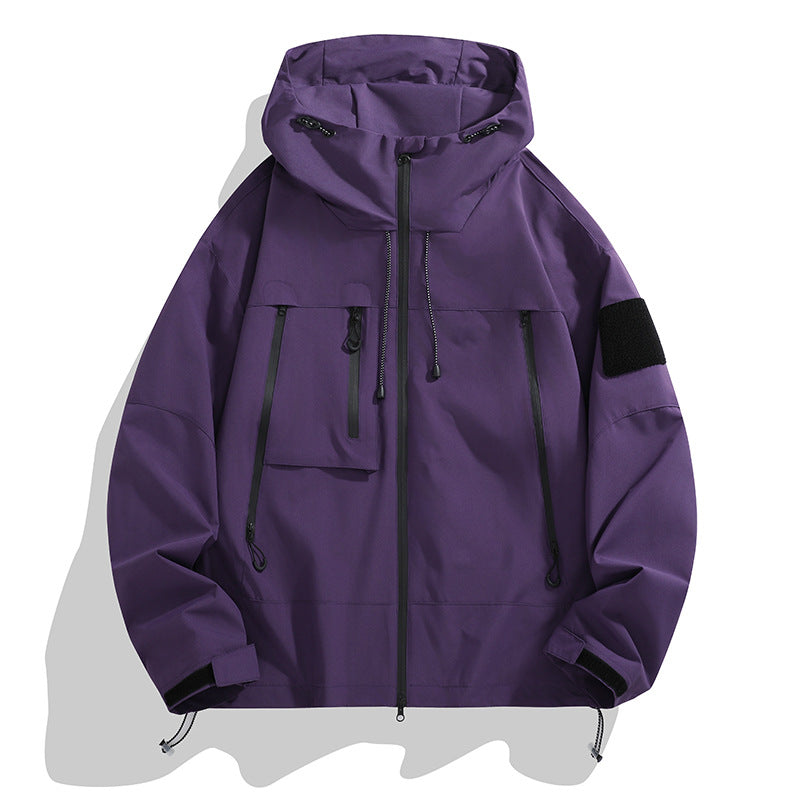 Women's Technical Outdoor Jacket with Adjustable Hood System and Multifunctional Pockets Fashion Glam