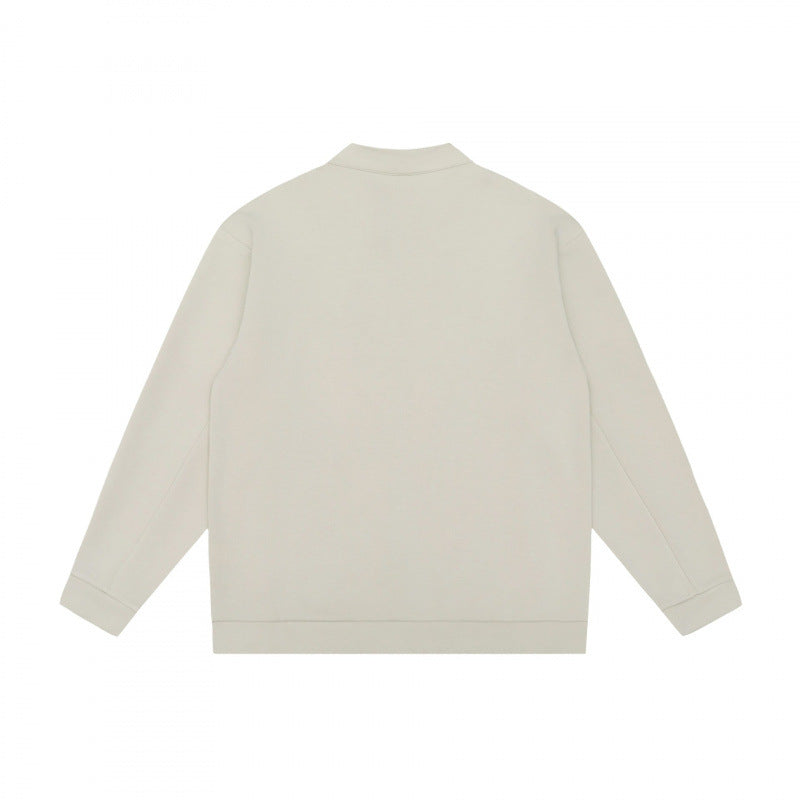 Unisex Minimalistic Oversized Zip Jacket with Stand Collar and Concealed Zipper Pockets Fashion Glam