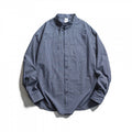 Men's Checked Oversize Shirt with Stand Collar, Drawstring and Raglan Sleeves Fashion Glam