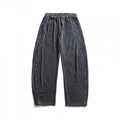 Unisex Wide Cord-Style Lounge Pants with Drawstring and Vertical Stripes Fashion Glam
