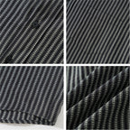 Men's Loose Striped Boxy Shirt made of Cotton Blend with Chest Pocket Fashion Glam
