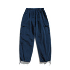 Men's Baggy Cargo Pants with Elastic Waistband, Utility Pockets and Drawstring Closure Fashion Glam