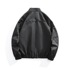 Men's Lightweight Utility Bomber Jacket with Flap Pockets, Stand-Up Collar, and Elastic Hem Fashion Glam