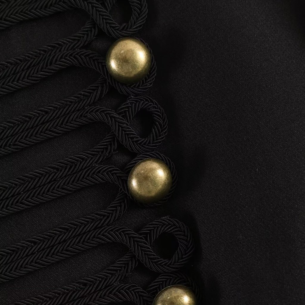 Women's short blazer in parade and military look with decorative cord applications and decorative buttons Fashion Glam