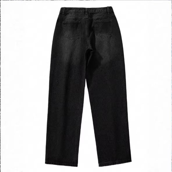 Ladies High-Waist Relaxed-Fit Jeans in Boyfriend Style with Visible Button Placket and Rolled Hem Fashion Glam