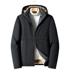 Men's transitional jacket with teddy lining, windproof outer shell and hood Fashion Glam