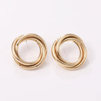 Women's Hanging Earrings with Elegant, Curved Ring Design Fashion Glam